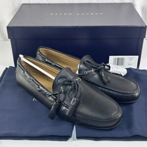 Ralph Lauren Purple Label Harold Tassel Loafer Men 8.5 Black Leather Shoes NIB